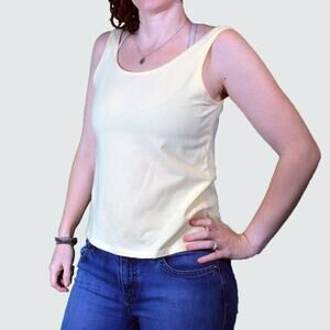 Eileen Fisher Small Yellow tank Organic Cotton Blend